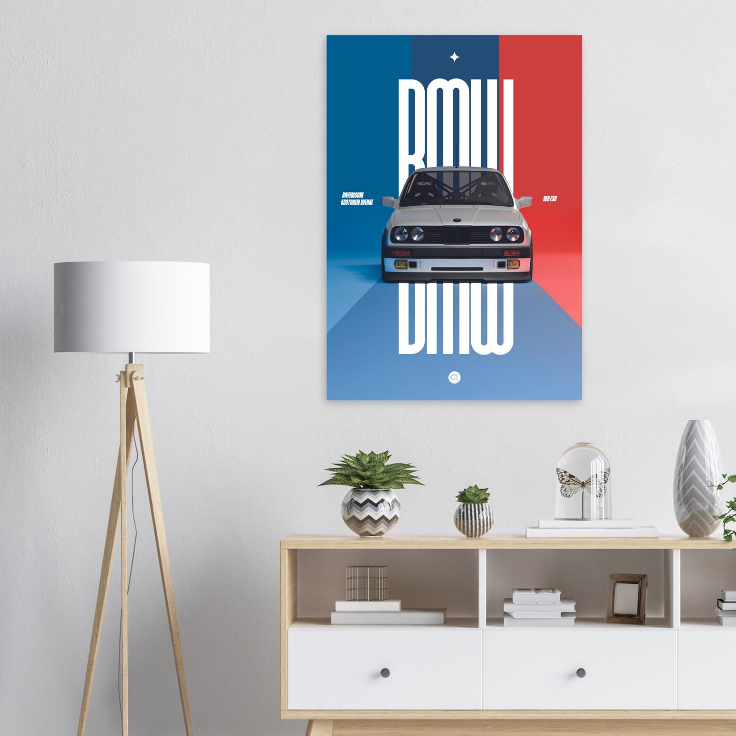 Car Poster - BMW E30 - M Color