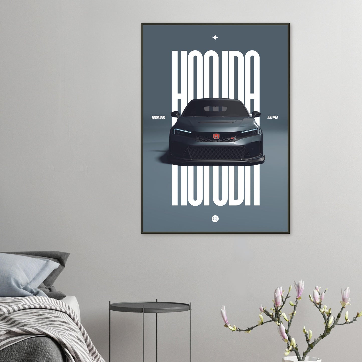 Framed Car Poster - Honda Civic FL5 Type R - Gley
