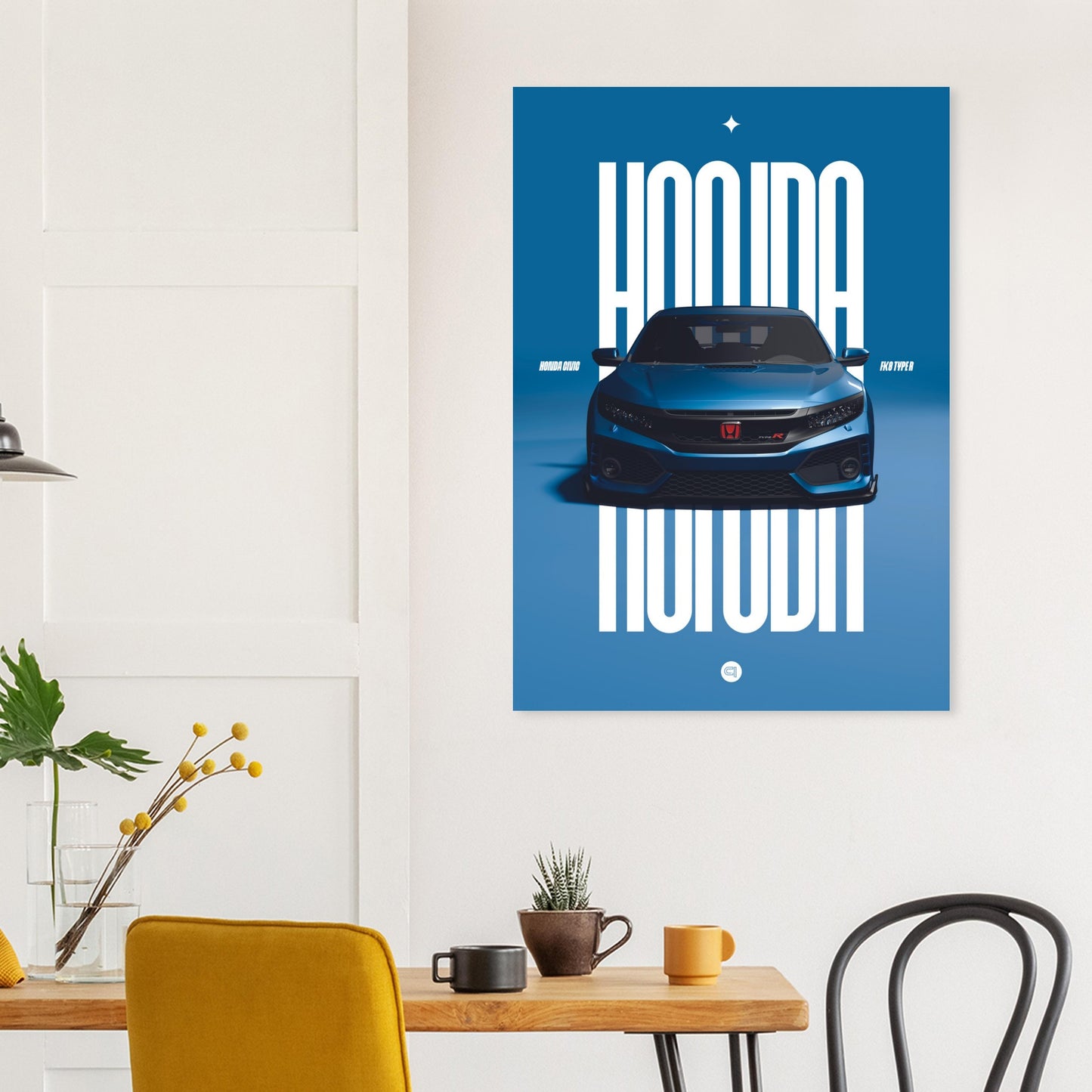 Car Poster - Honda Civic FK8 Type R - Blue