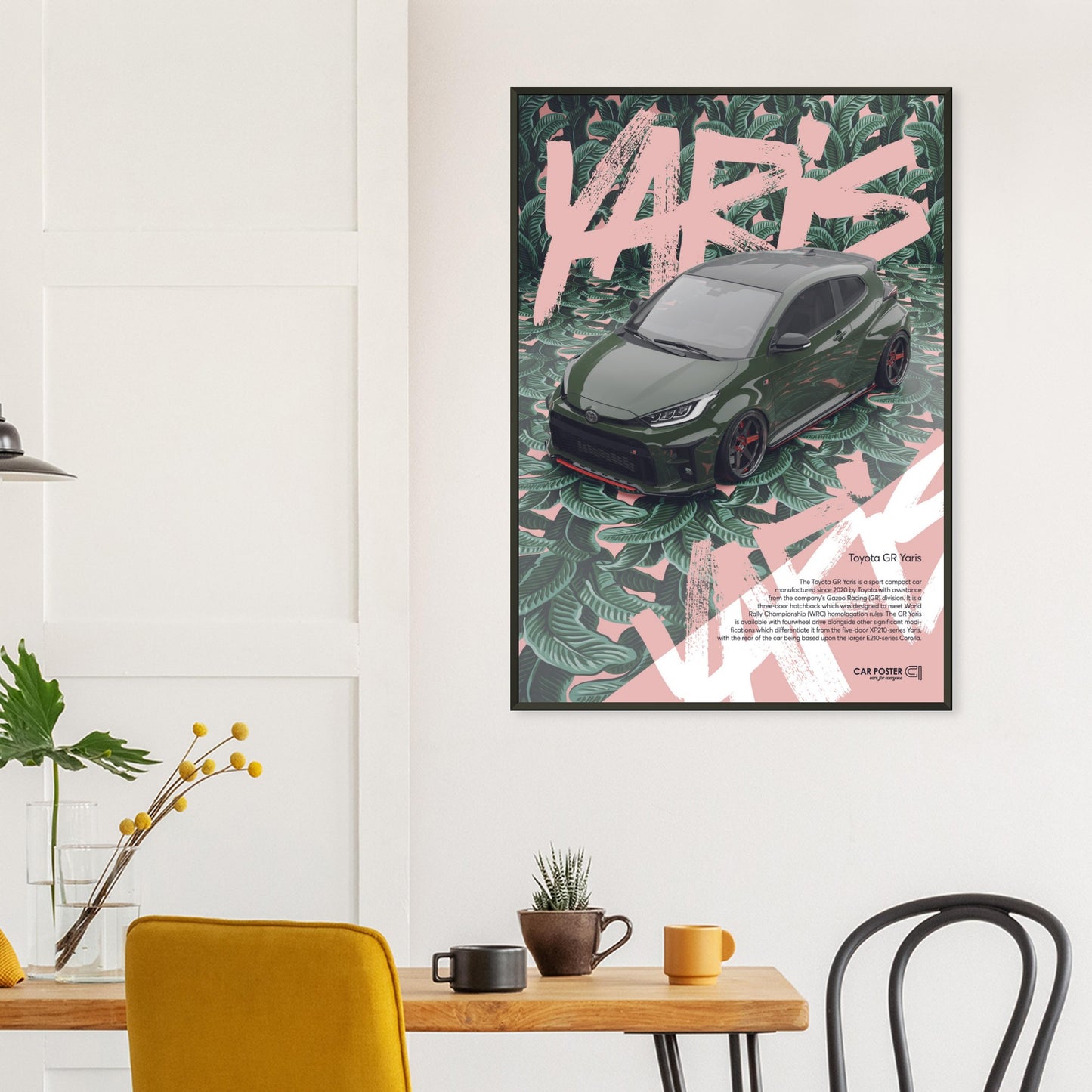 Framed Car Poster - Toyota GR Yaris