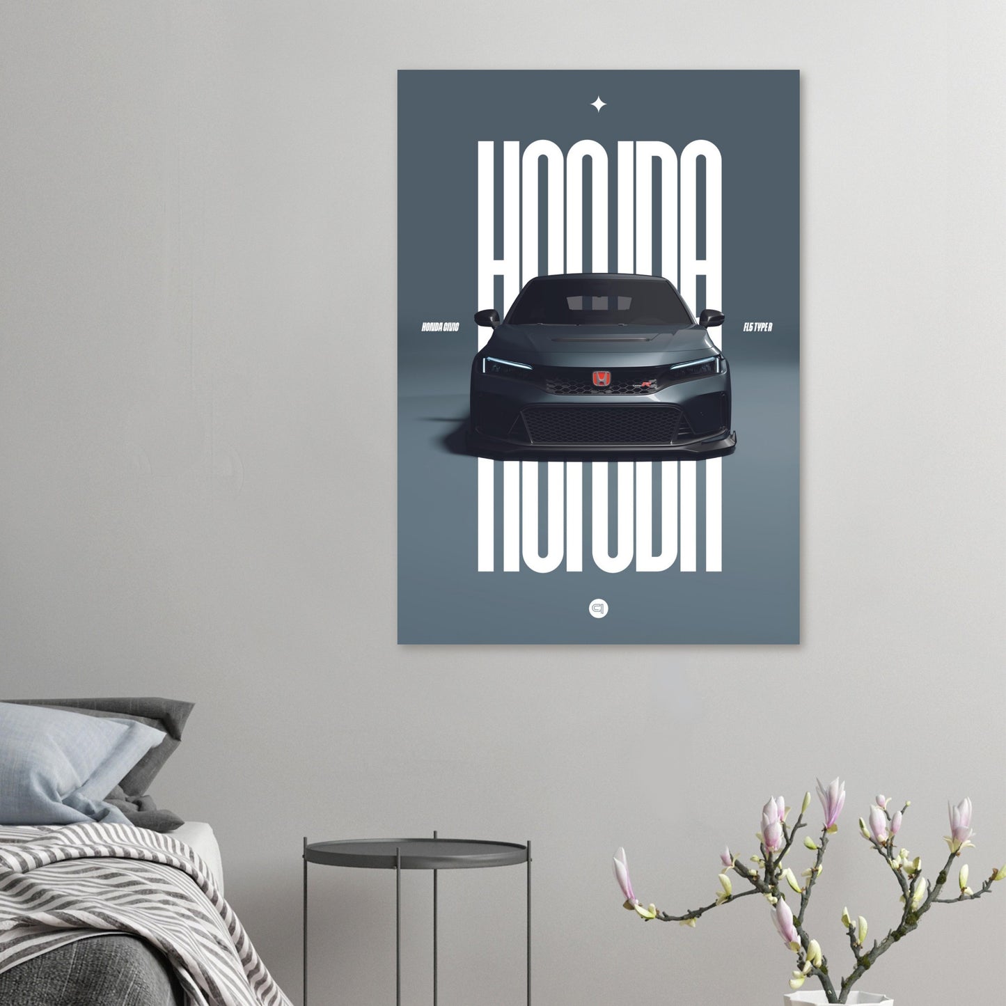 Car Poster - Honda Civic FL5 Type R - Grey