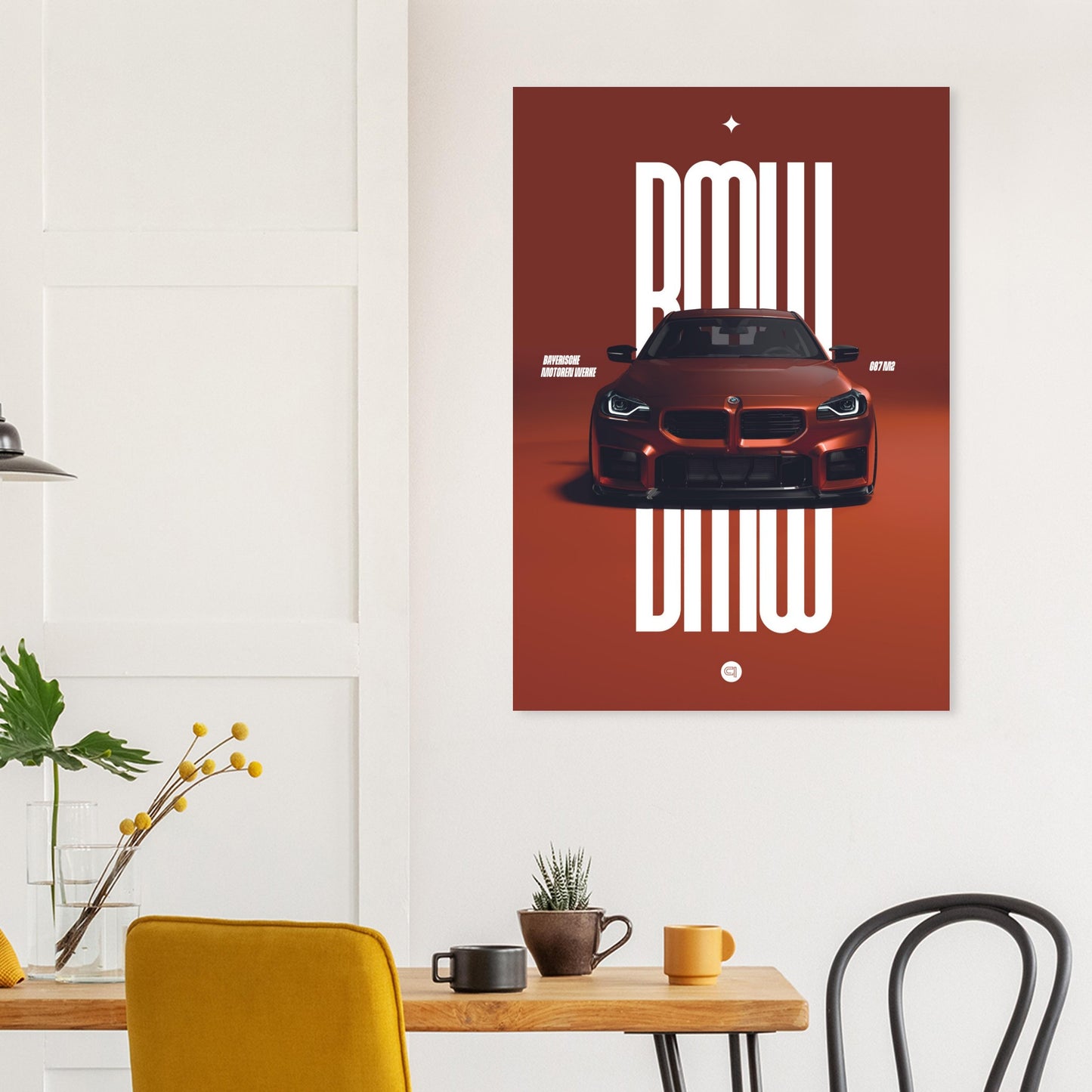 Car Poster - BMW G87 M2 - Orange