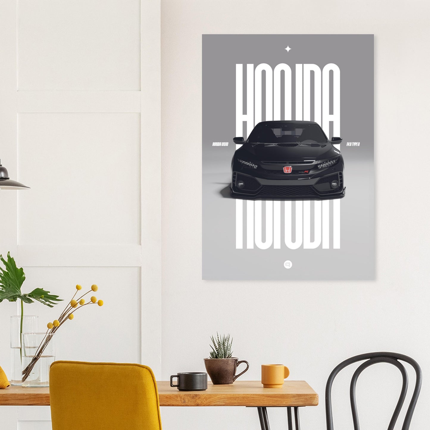 Car Poster - Honda Civic FK8 Type R - Black