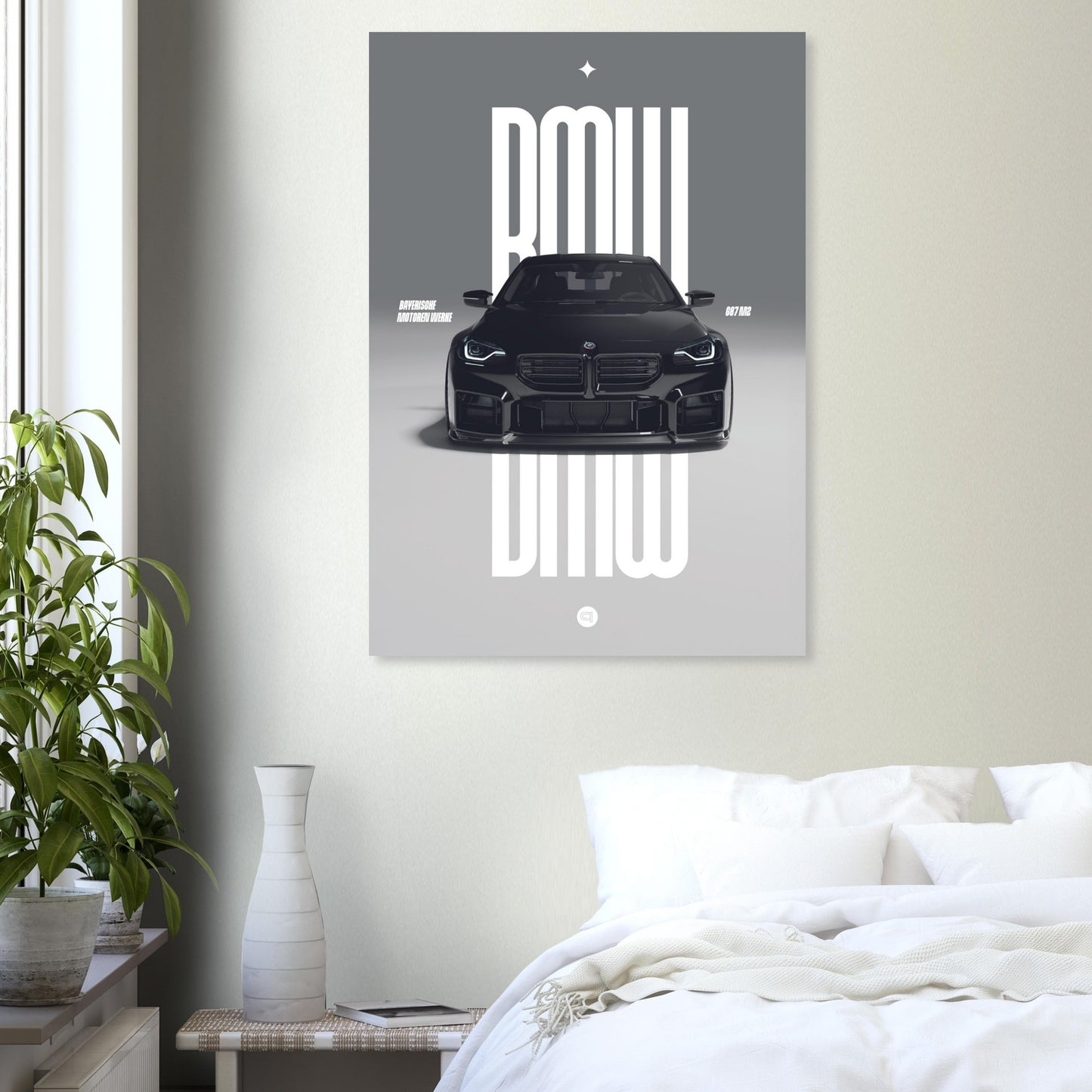 Car Poster - BMW G87 M2 - Black