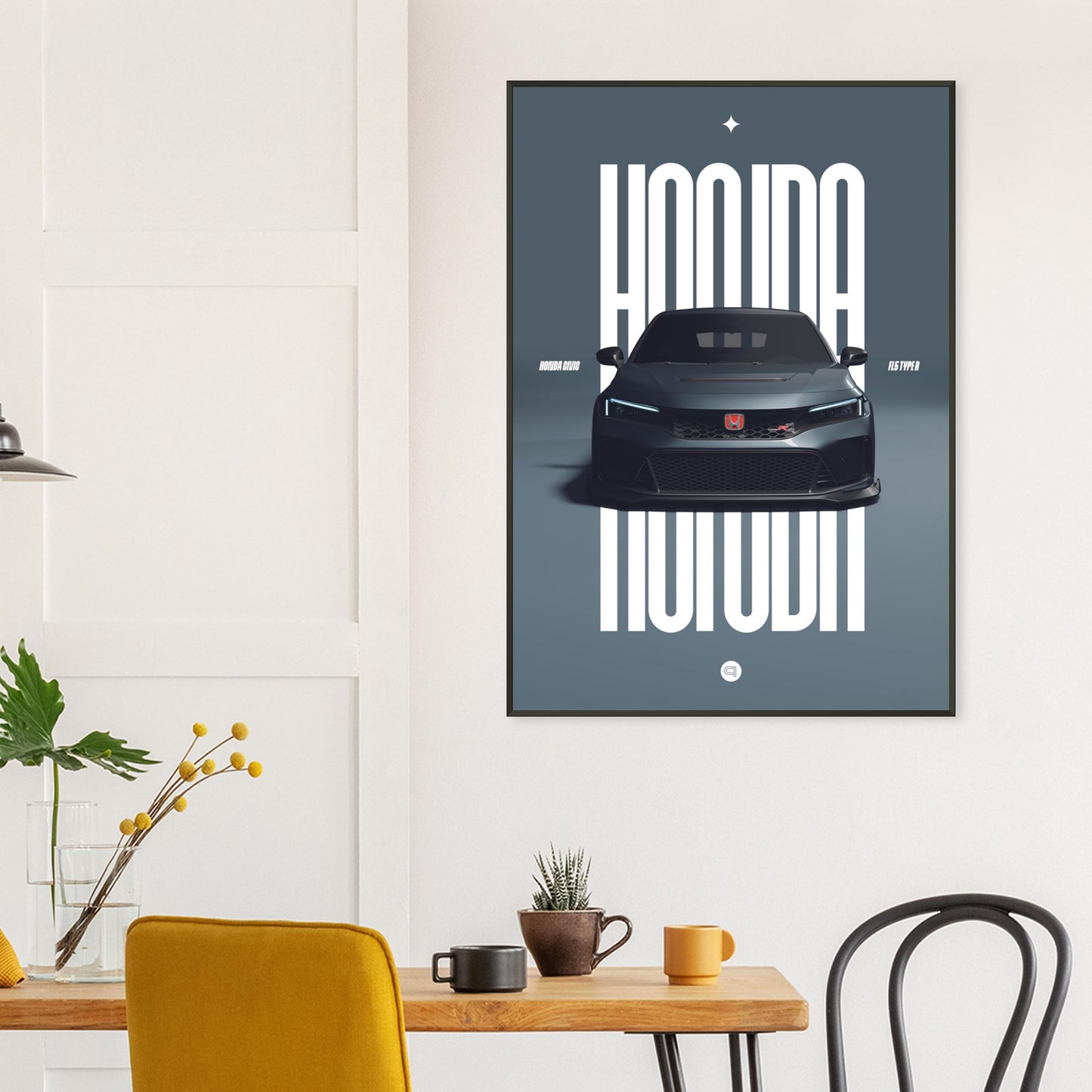 Framed Car Poster - Honda Civic FL5 Type R - Gley