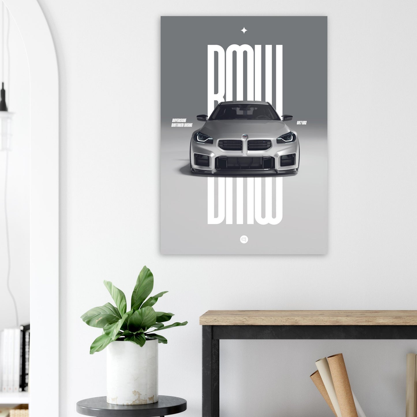 Car Poster - BMW G87 M2 - White