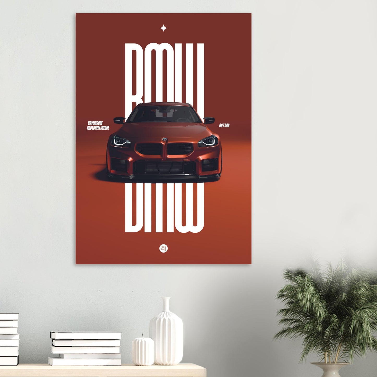 Car Poster - BMW G87 M2 - Orange
