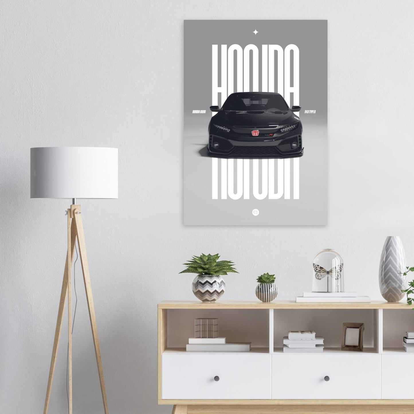 Car Poster - Honda Civic FK8 Type R - Black