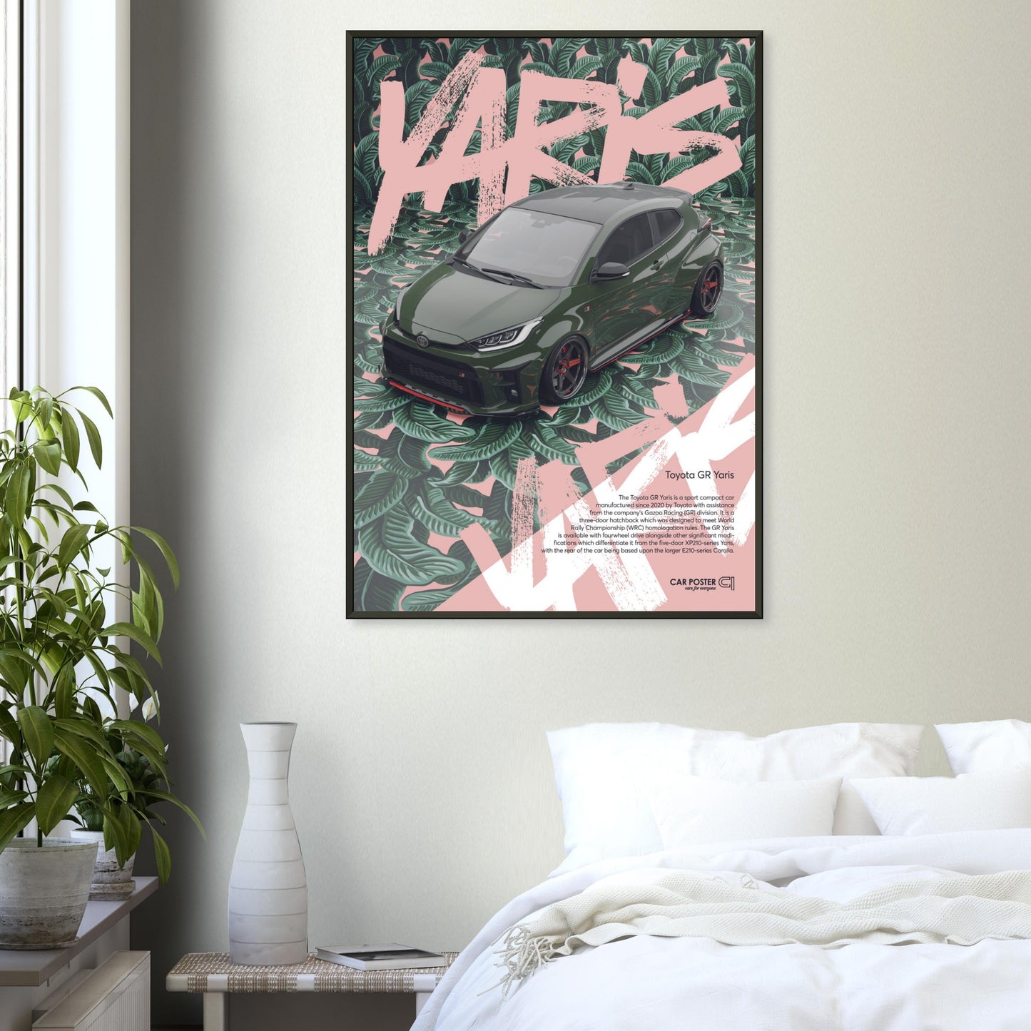 Framed Car Poster - Toyota GR Yaris