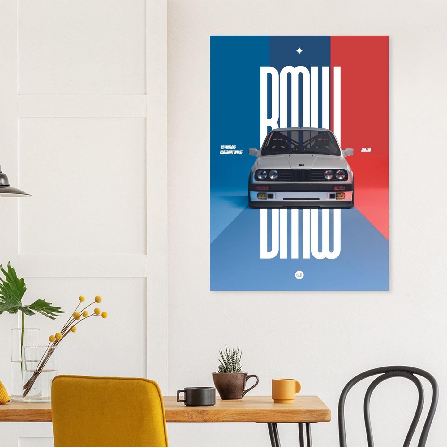 Car Poster - BMW E30 - M Color