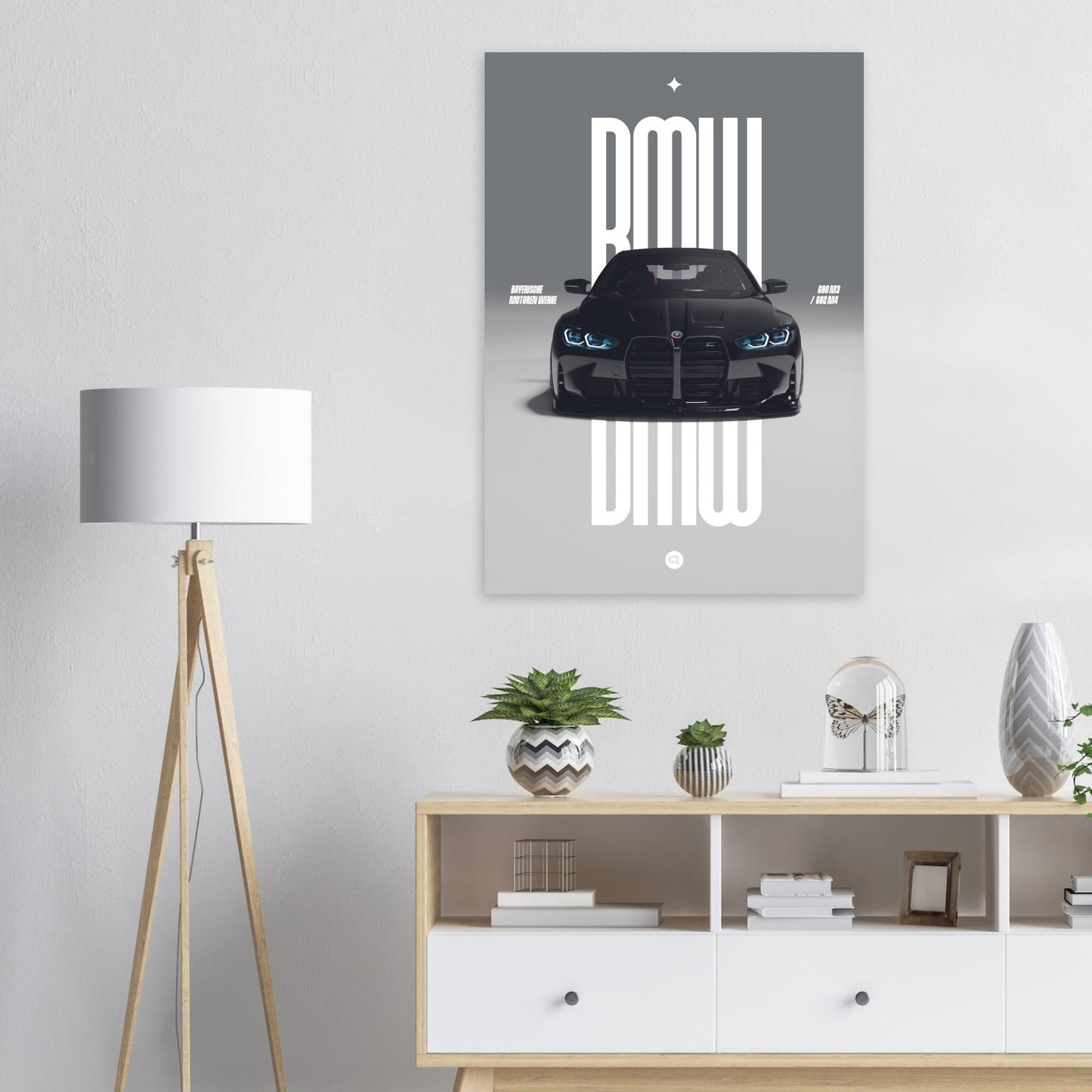 Car Poster - BMW G80 M3 / G82 M4 Bumper - Black