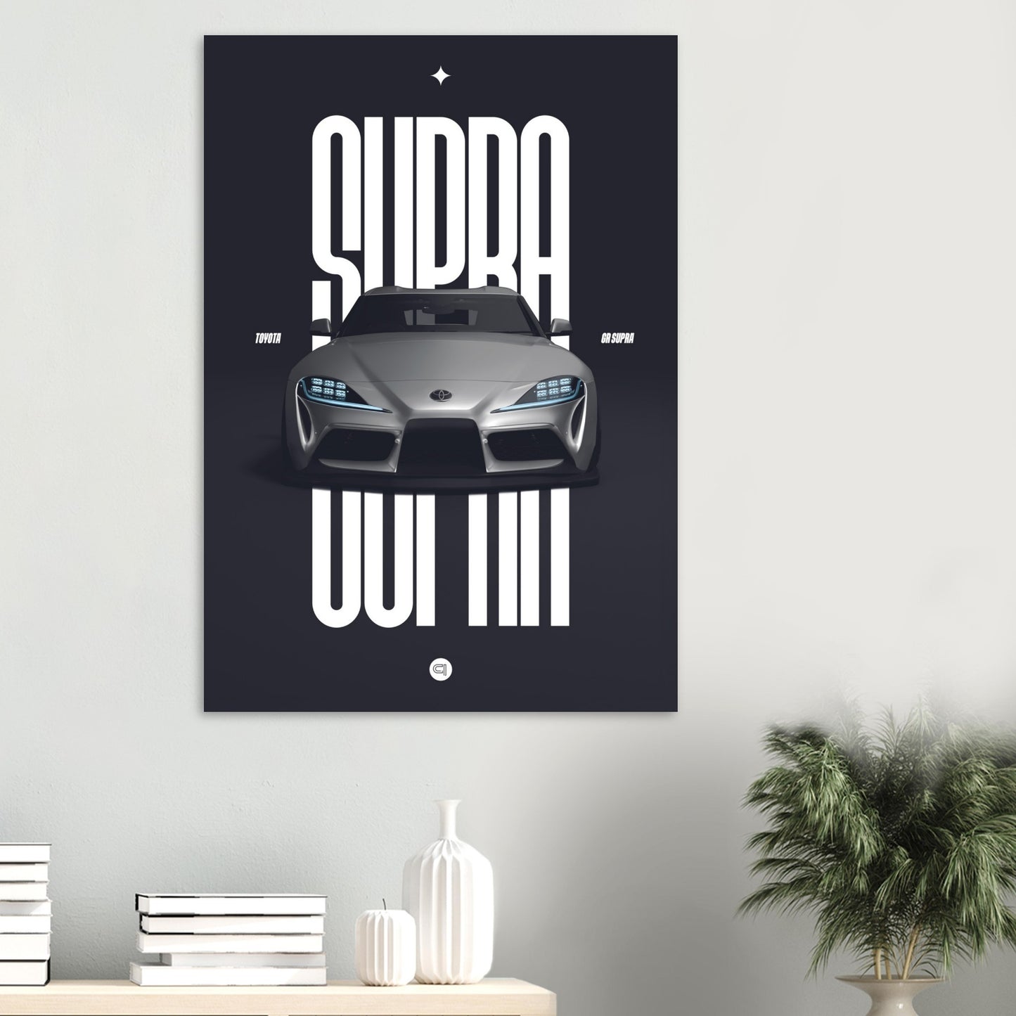 Car Poster - Toyota GR Supra Bumper - White