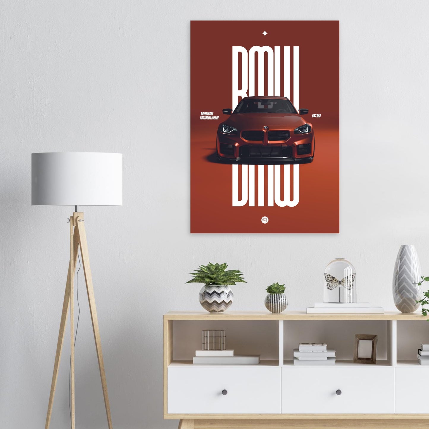 Car Poster - BMW G87 M2 - Orange