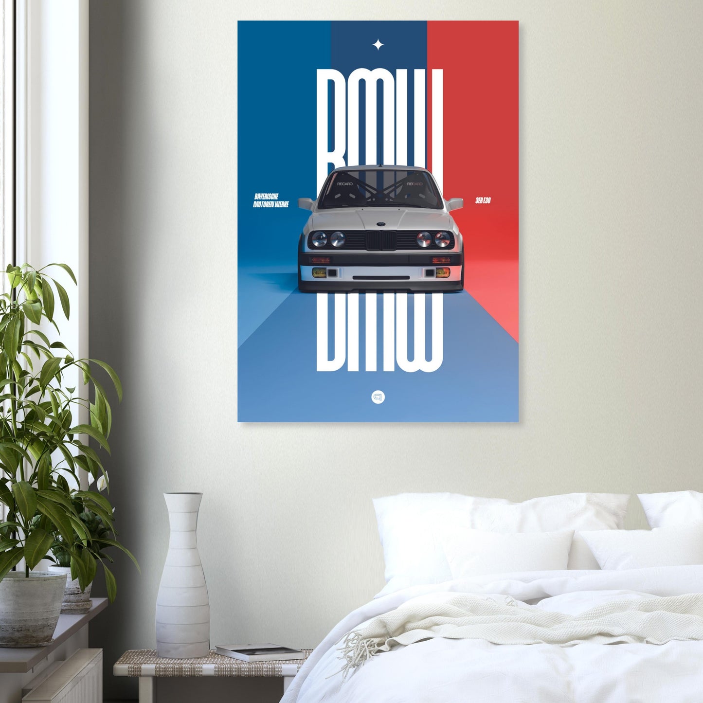 Car Poster - BMW E30 - M Color
