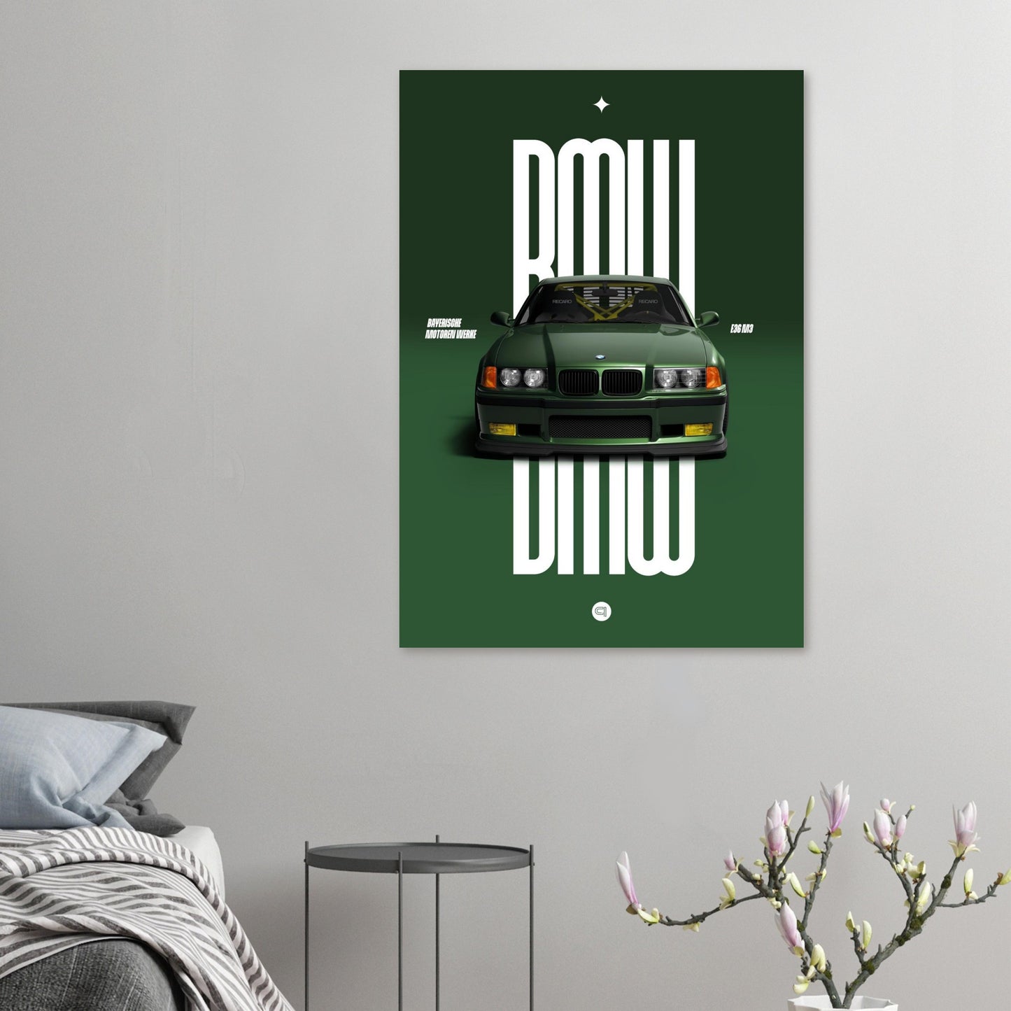 Car Poster - BMW E36 - Green