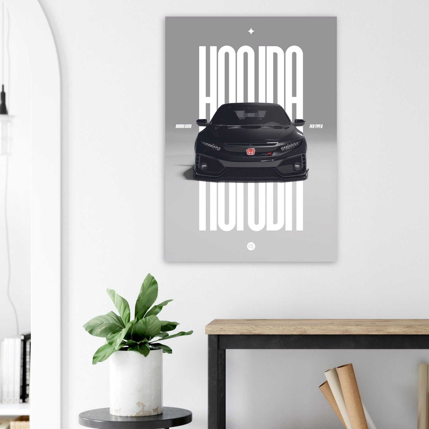 Car Poster - Honda Civic FK8 Type R - Black