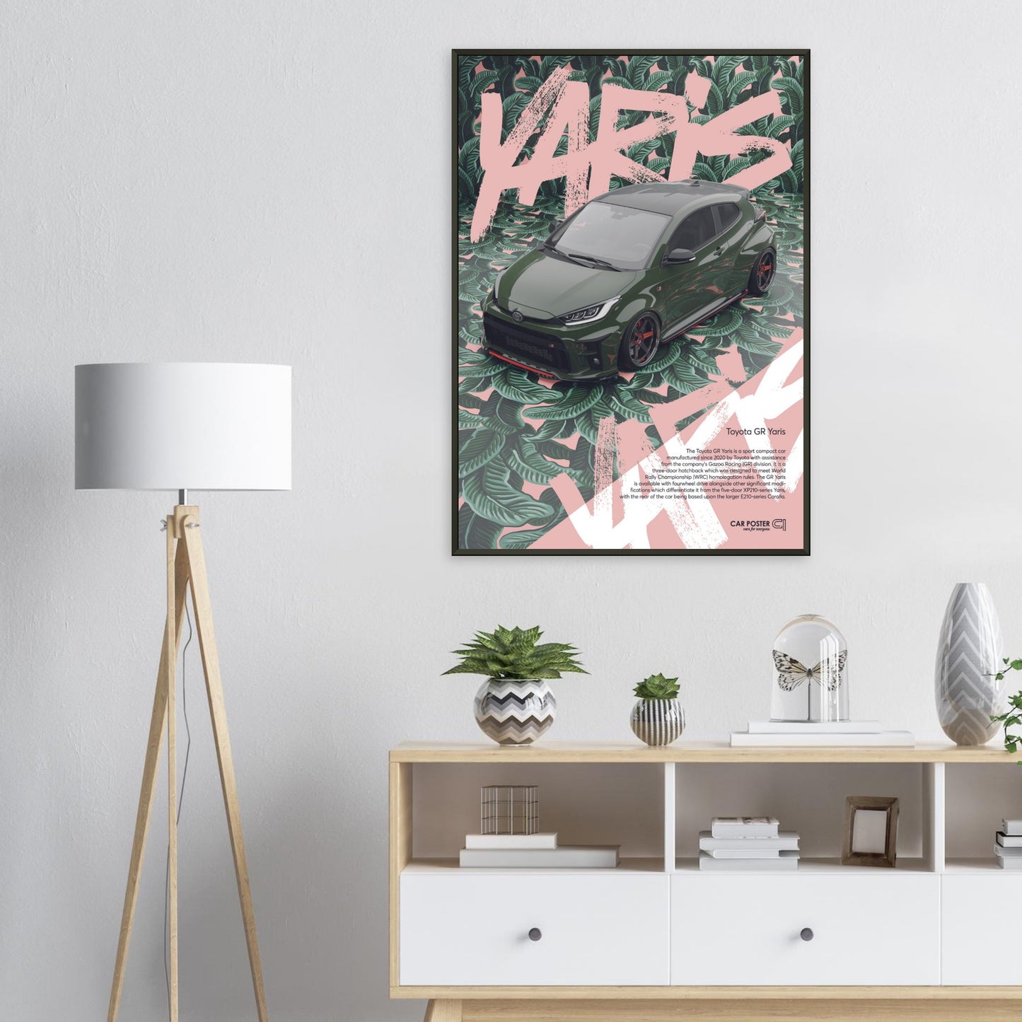 Framed Car Poster - Toyota GR Yaris