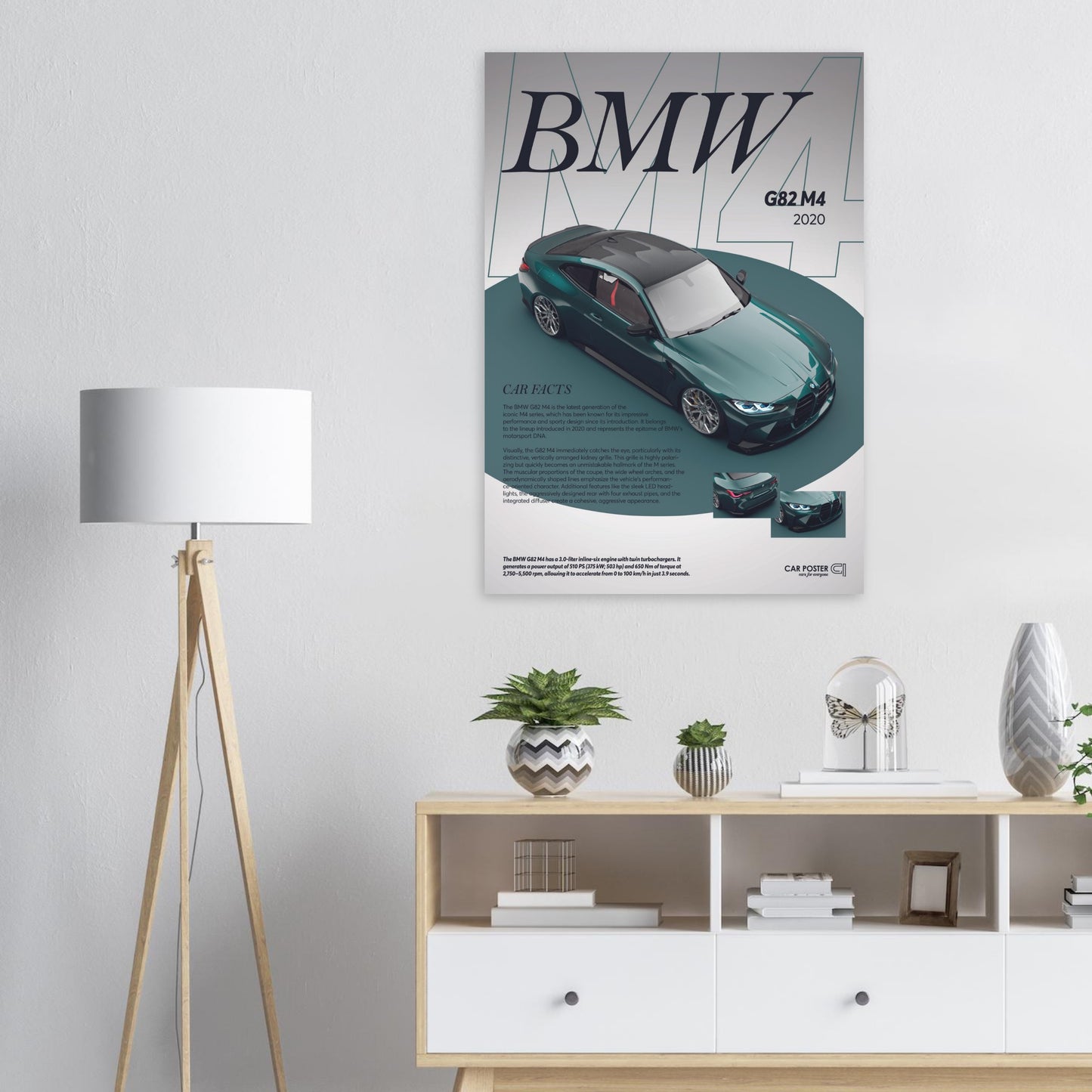 Car Poster - BMW G82 M4 - Darkgreen