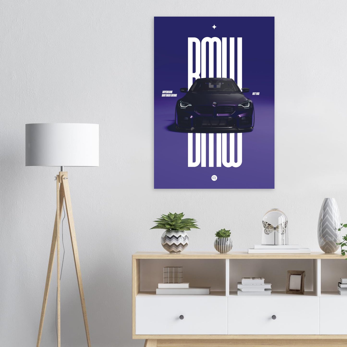 Car Poster - BMW G87 M2 - Purple
