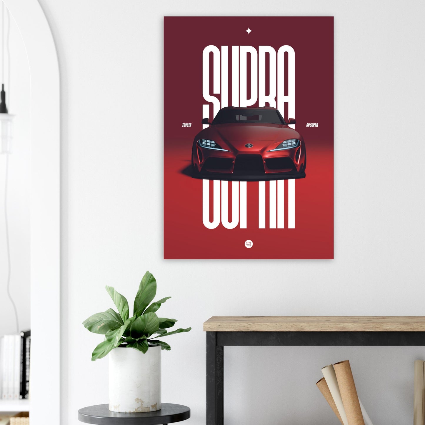 Car Poster - Toyota GR Supra Bumper - Red