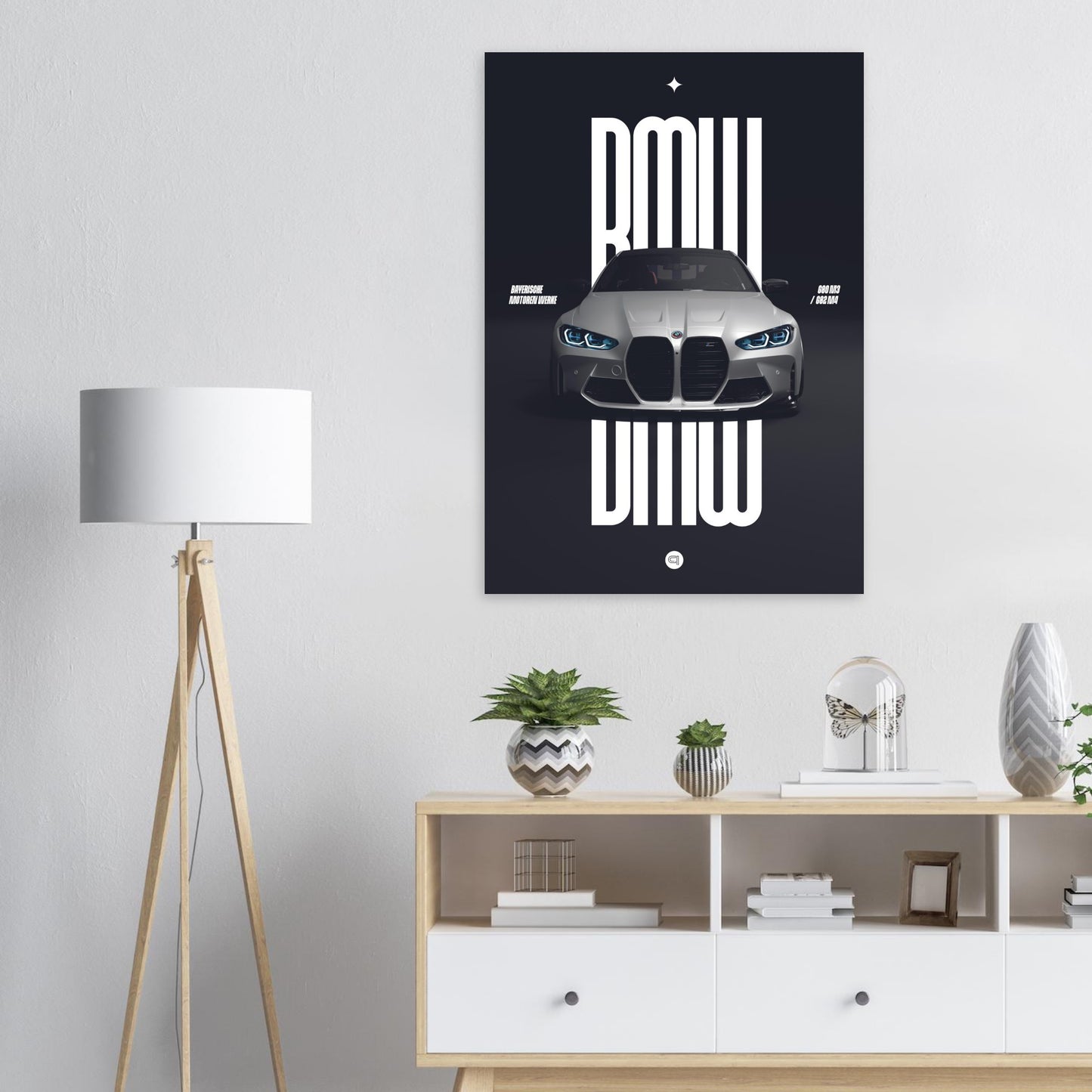 Car Poster - BMW G80 M3 / G82 M4 Bumper - White
