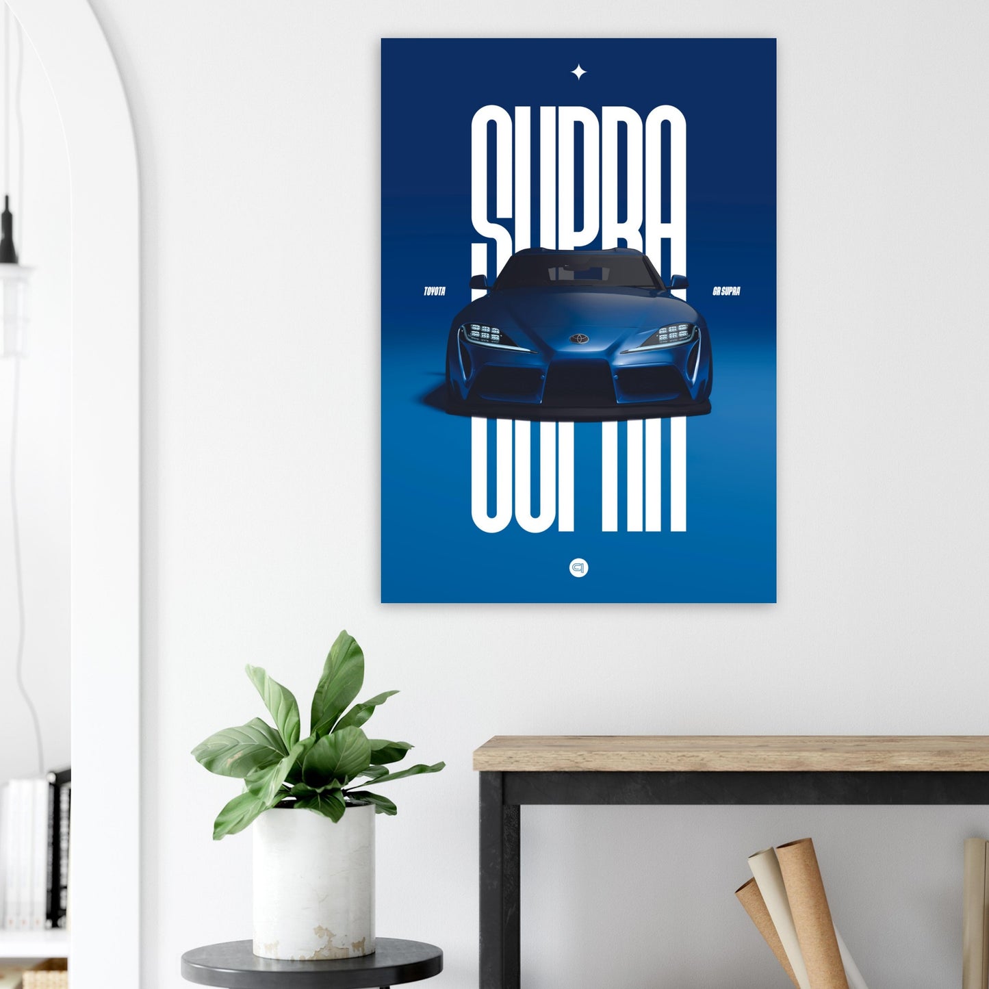 Car Poster - Toyota GR Supra Bumper - Blue