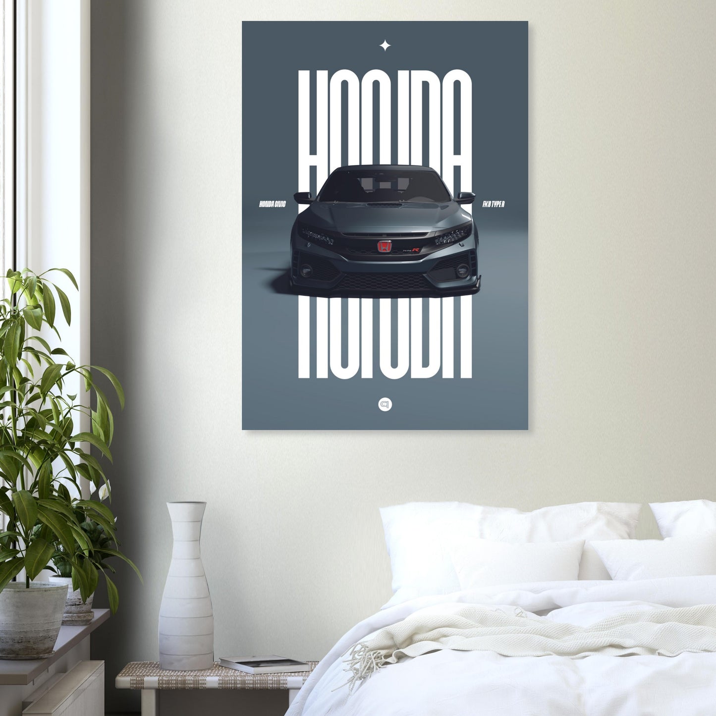 Car Poster - Honda Civic FK8 Type R - Grey