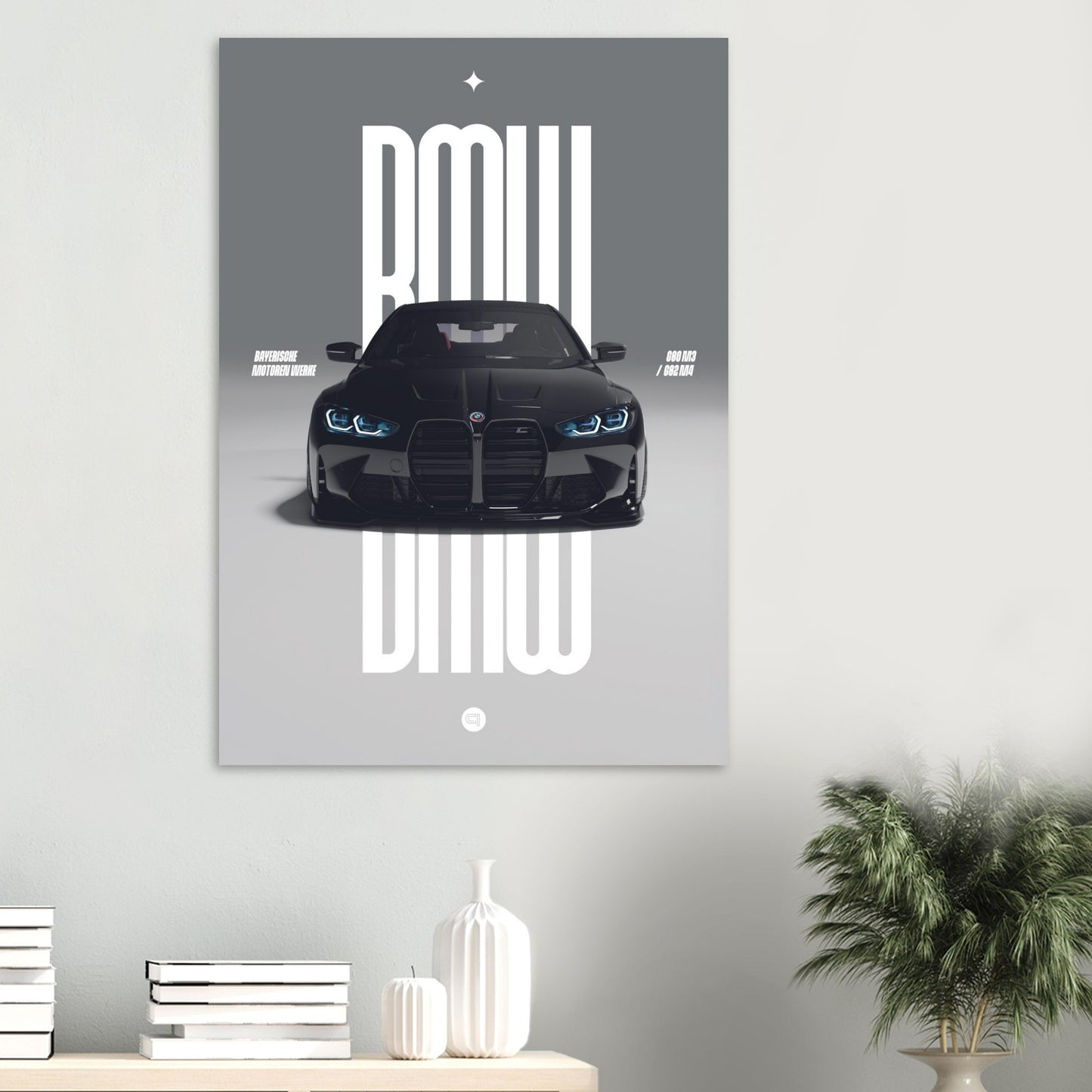 Car Poster - BMW G80 M3 / G82 M4 Bumper - Black
