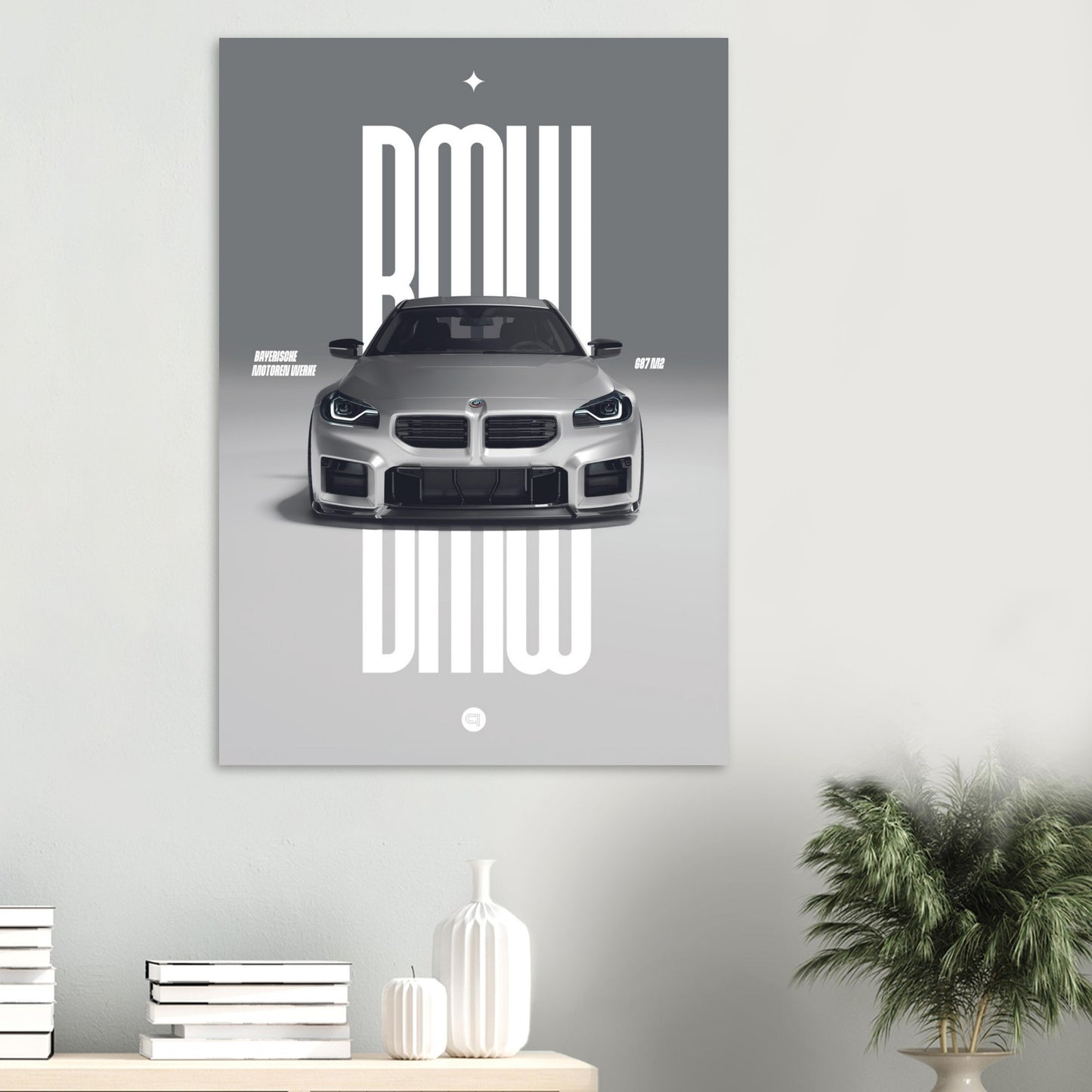 Car Poster - BMW G87 M2 - White