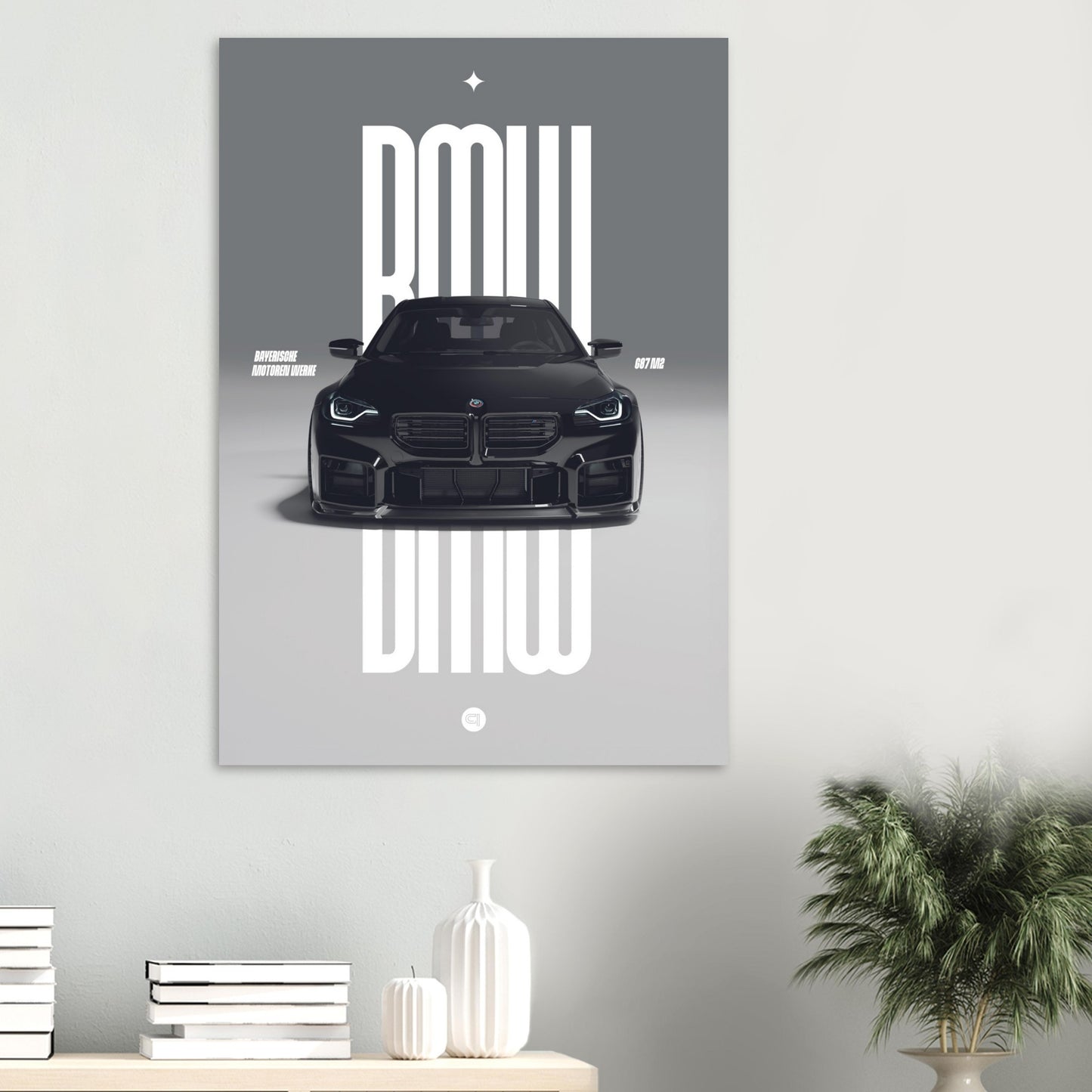 Car Poster - BMW G87 M2 - Black