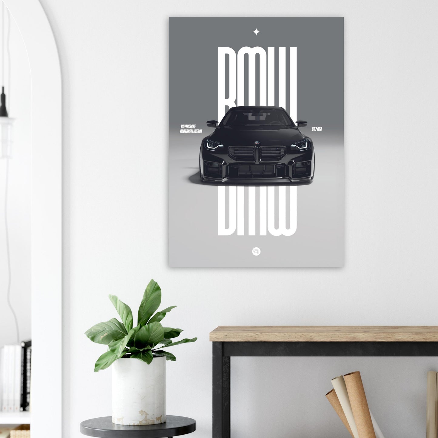 Car Poster - BMW G87 M2 - Black