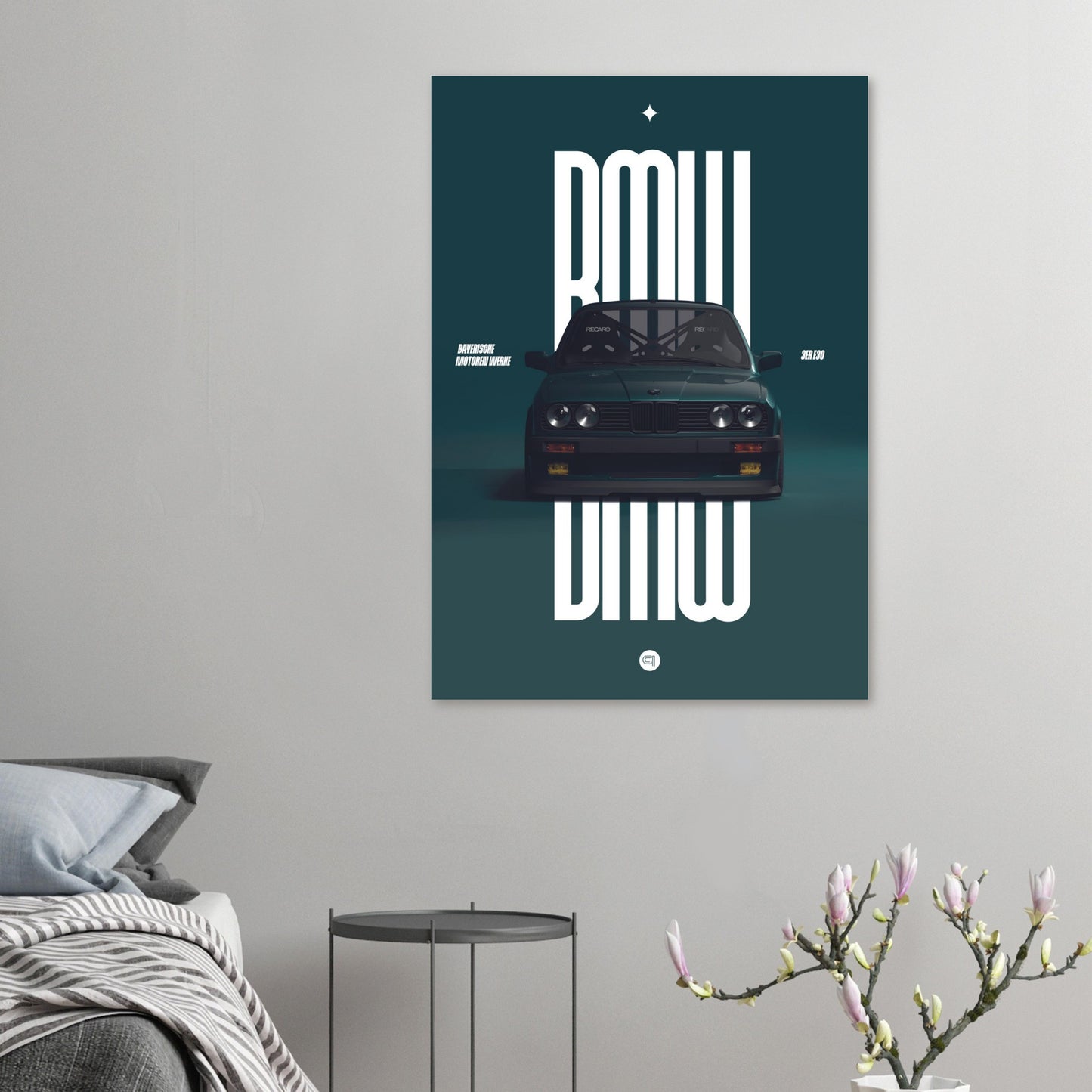 Car Poster - BMW E30 - Green