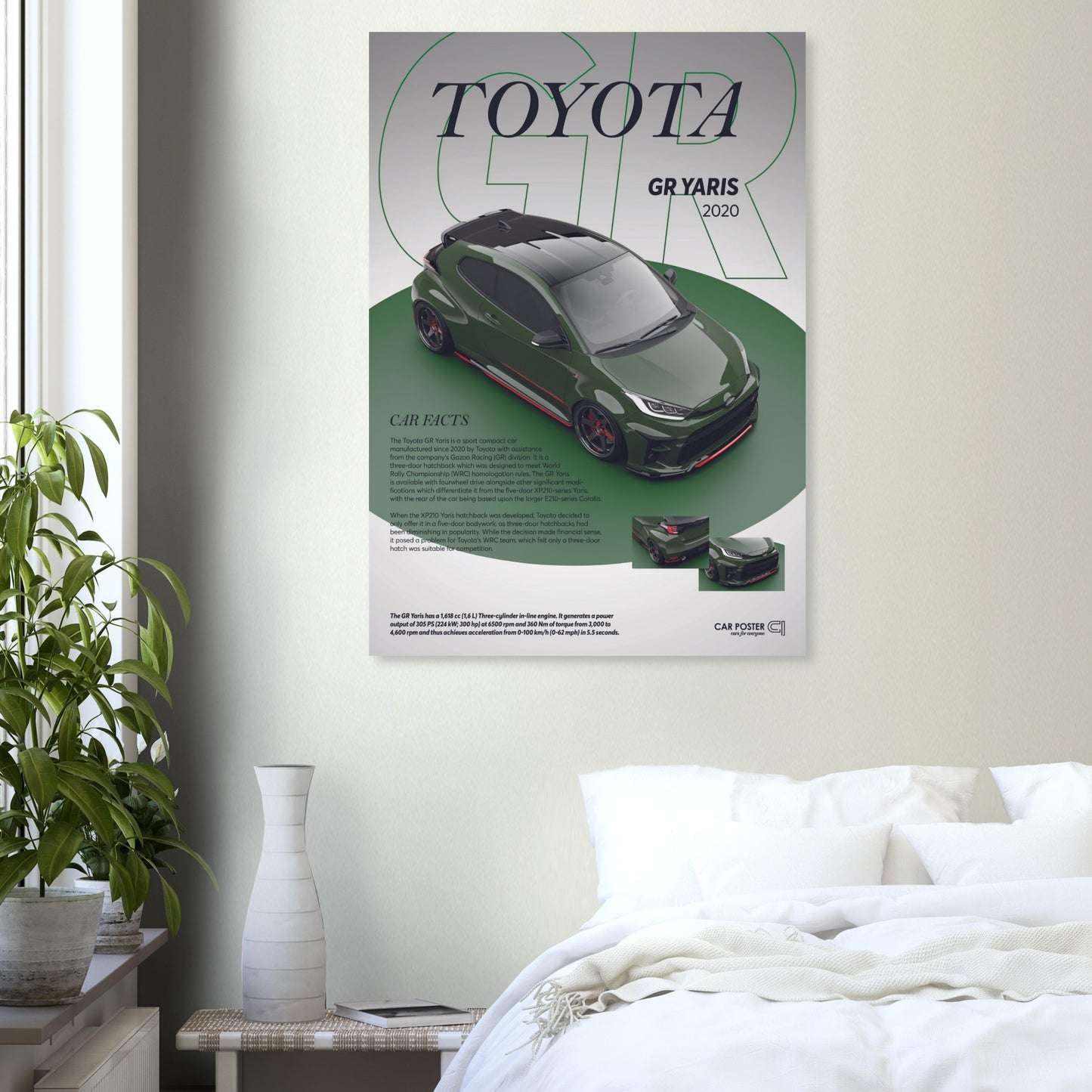 Car Poster - Toyota GR Yaris - Green