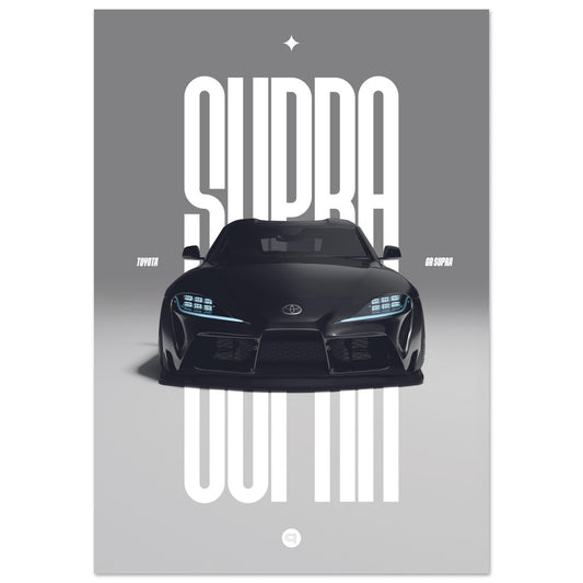 Car Poster - Toyota GR Supra Bumper - Black