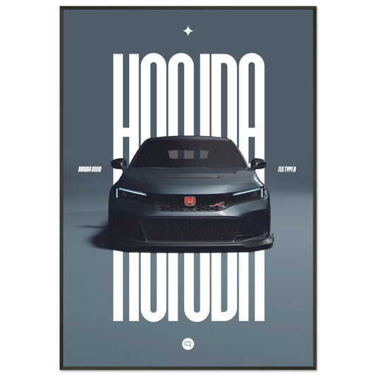 Framed Car Poster - Honda Civic FL5 Type R - Gley