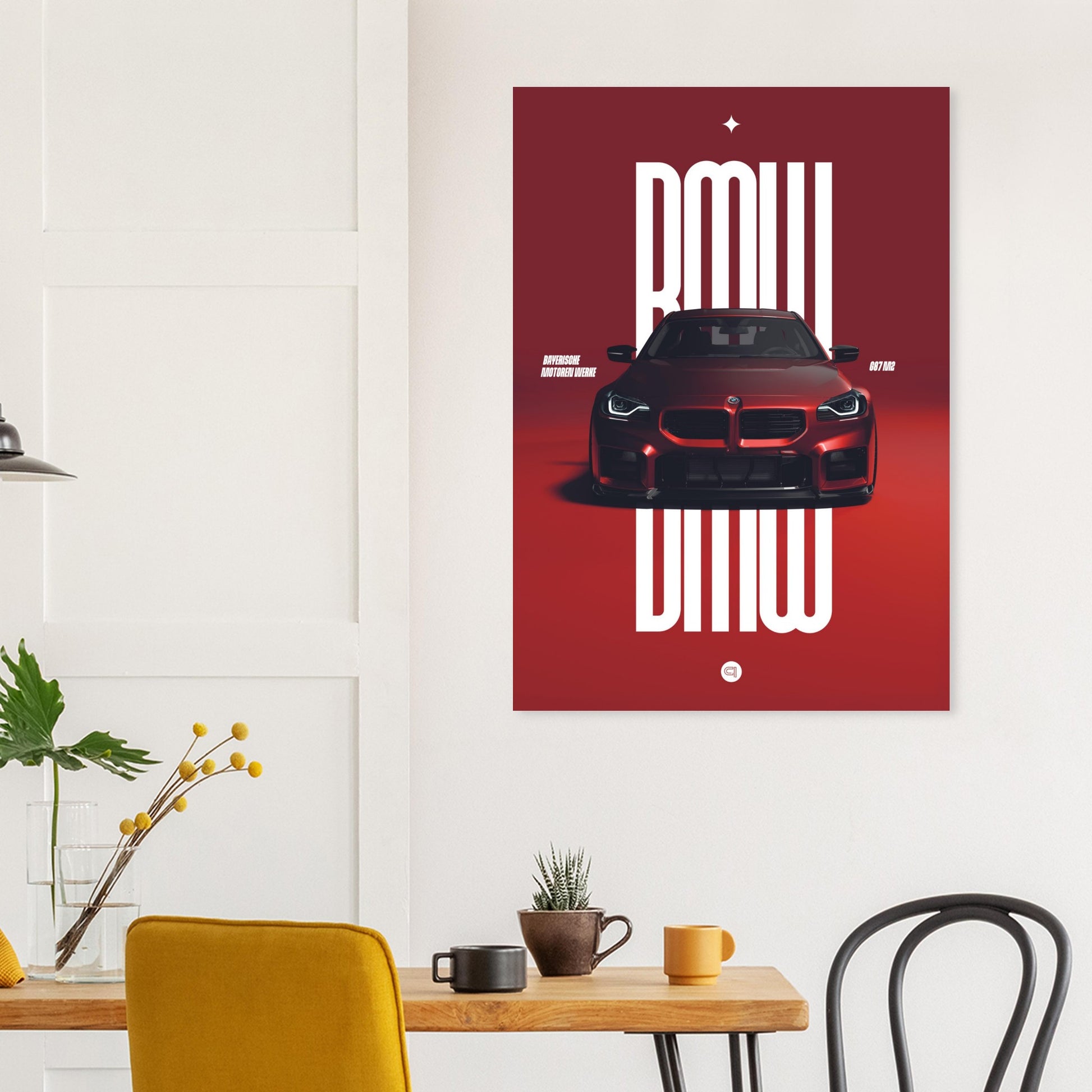 Car Poster - BMW G87 M2 - Red