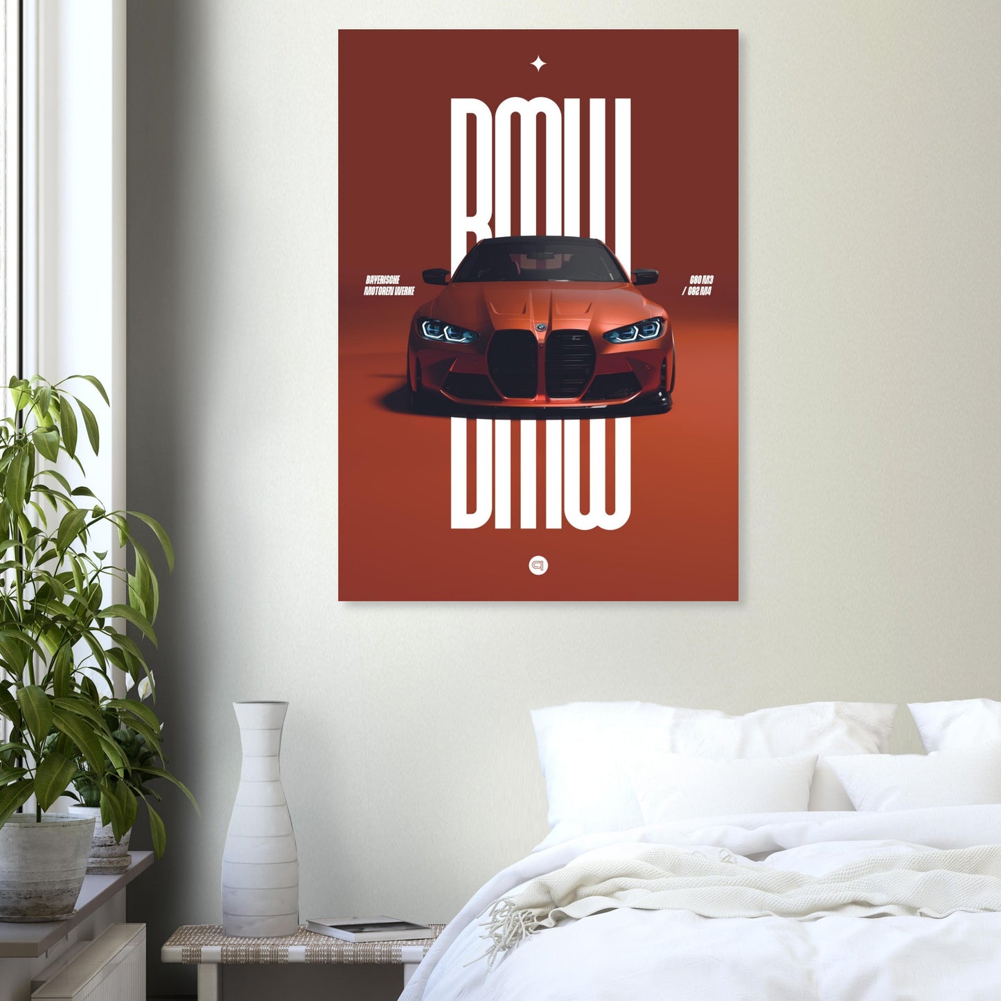 Car Poster - BMW G80 M3 / G82 M4 Bumper - Orange