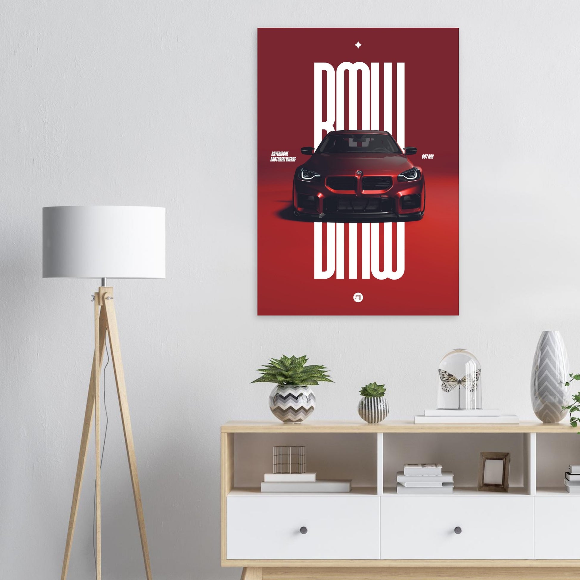 Car Poster - BMW G87 M2 - Red