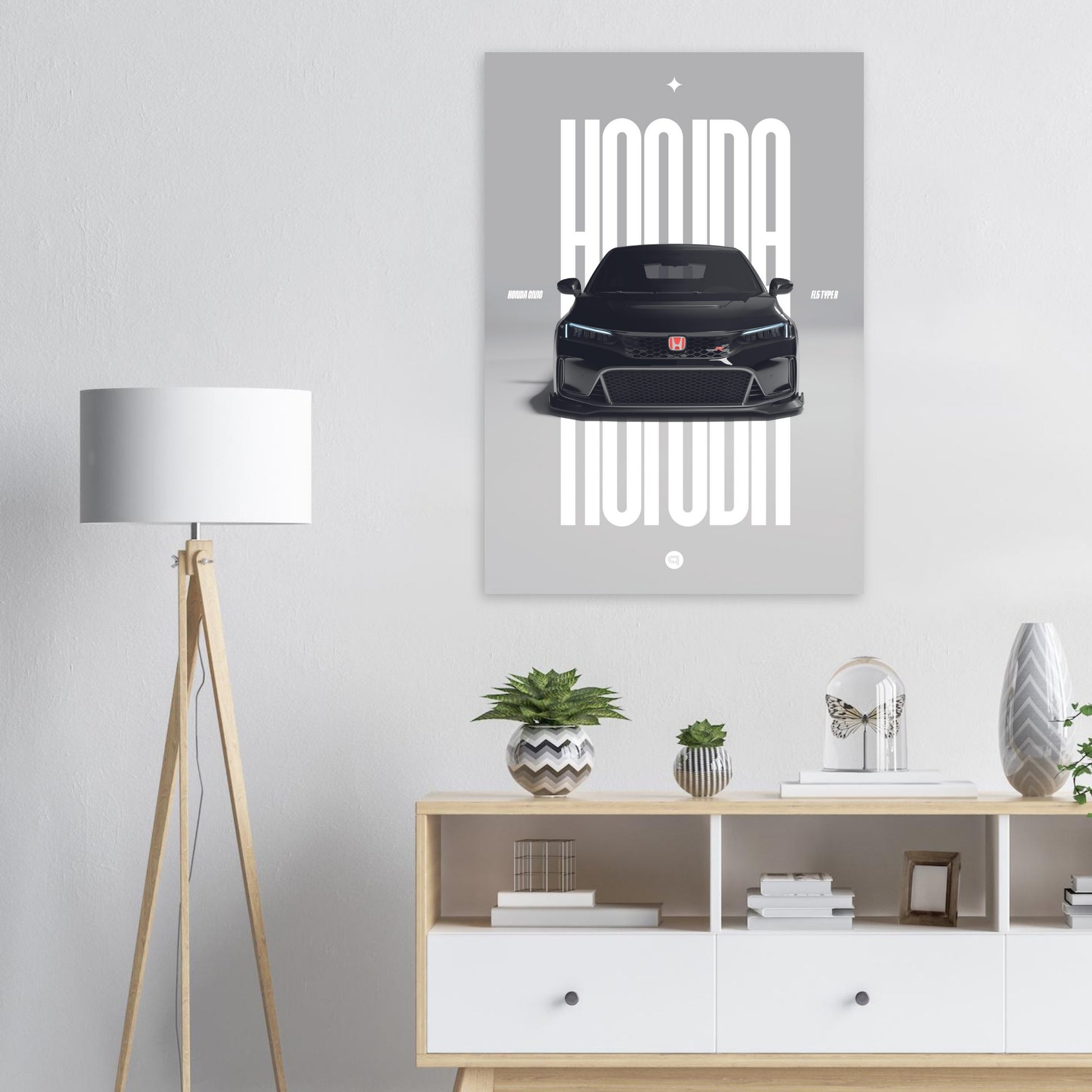 Car Poster - Honda Civic FL5 Type R - White