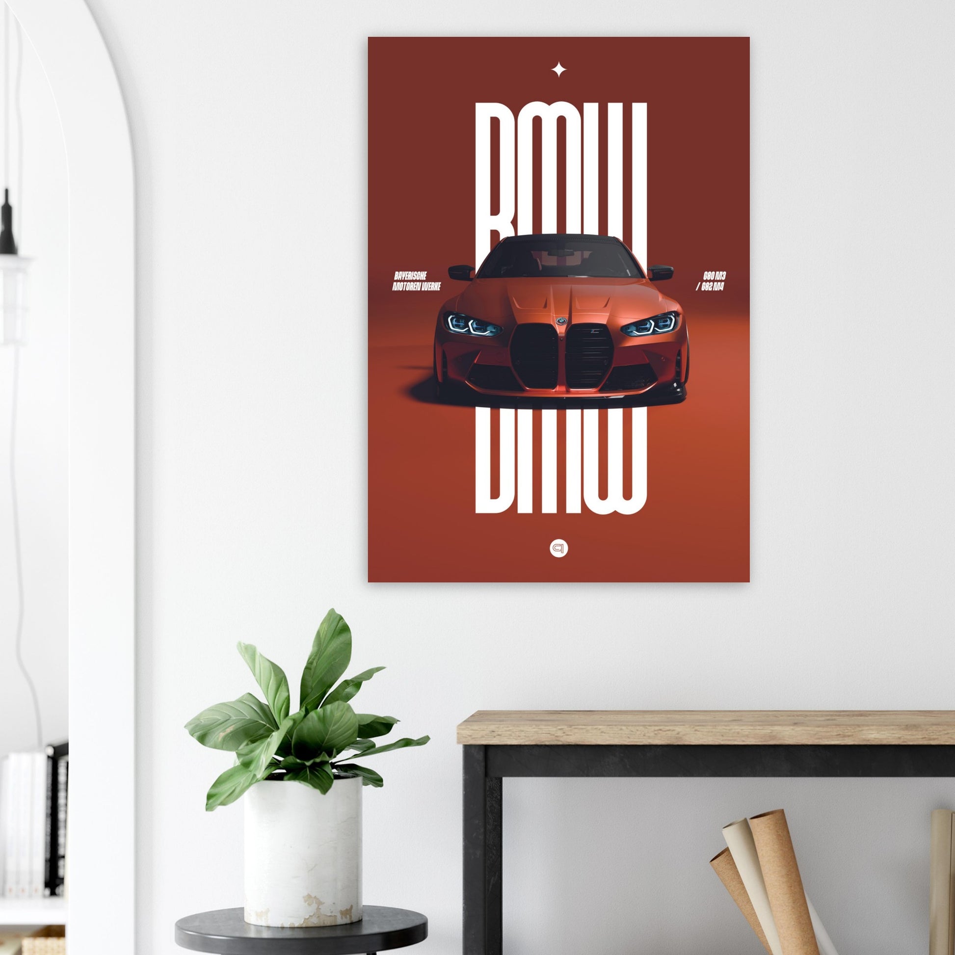 Car Poster - BMW G80 M3 / G82 M4 Bumper - Orange