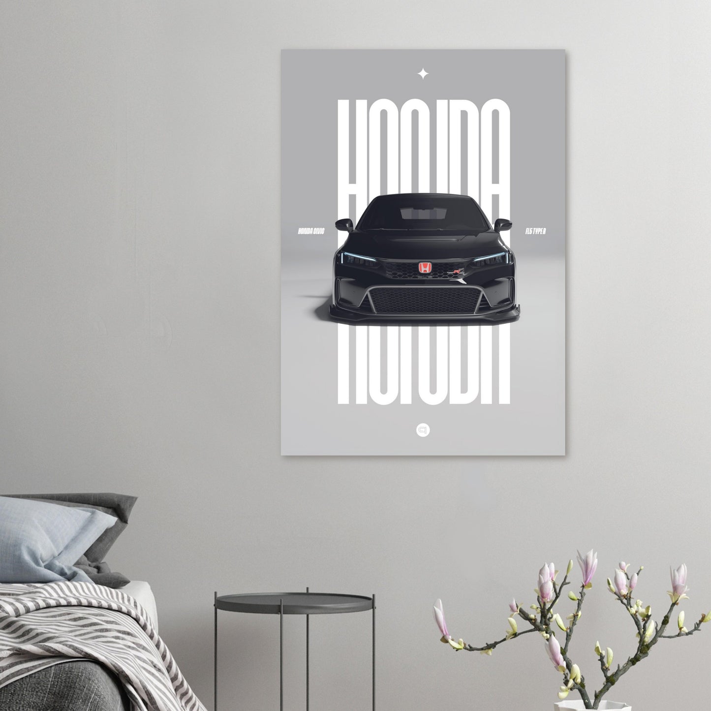 Car Poster - Honda Civic FL5 Type R - White