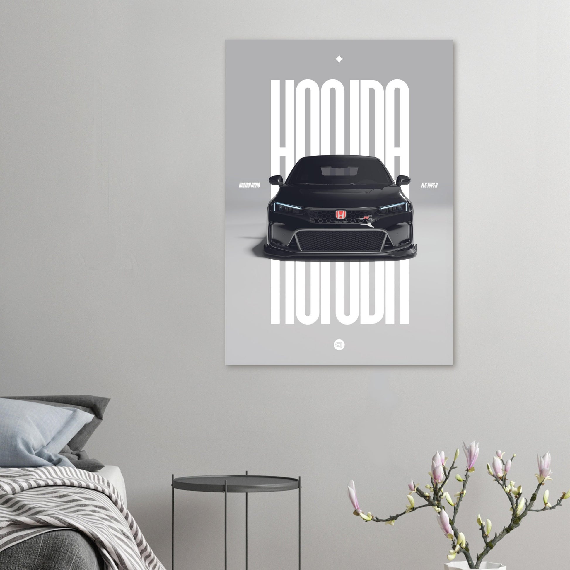 Car Poster - Honda Civic FL5 Type R - White
