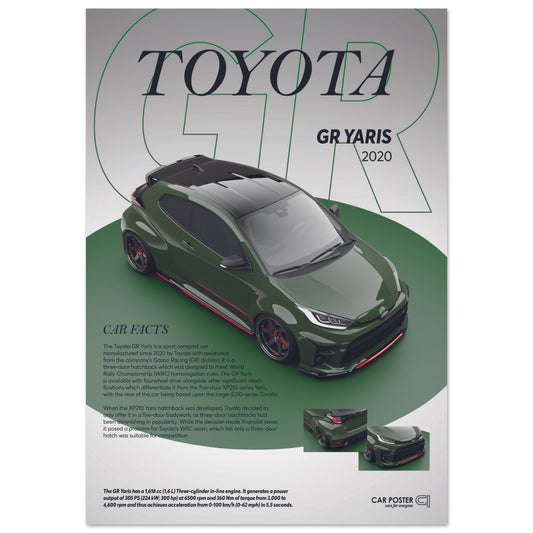 Car Poster - Toyota GR Yaris - Green