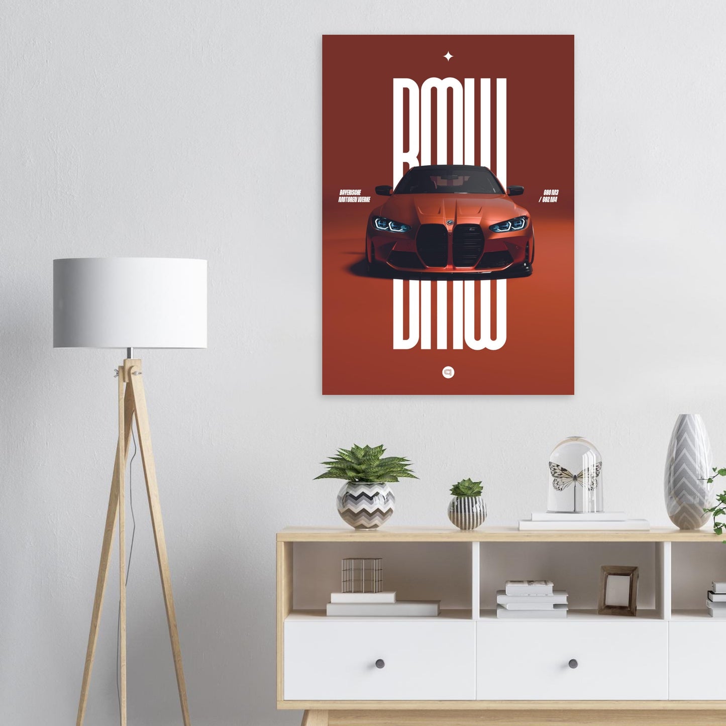 Car Poster - BMW G80 M3 / G82 M4 Bumper - Orange