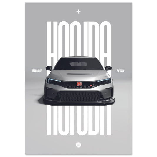 Car Poster - Honda Civic FL5 Type R - White