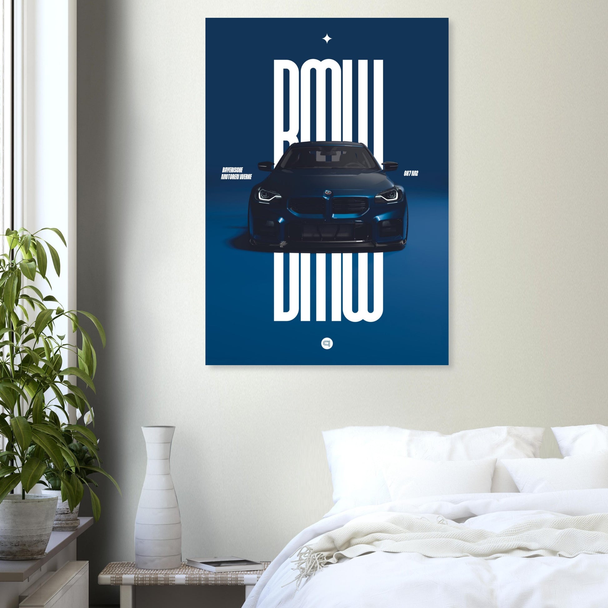 Car Poster - BMW G87 M2 - Darkblue