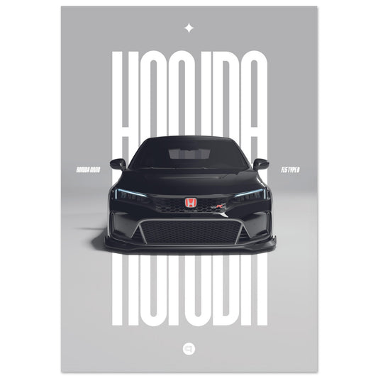 Car Poster - Honda Civic FL5 Type R - White