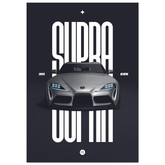 Car Poster - Toyota GR Supra Bumper - White
