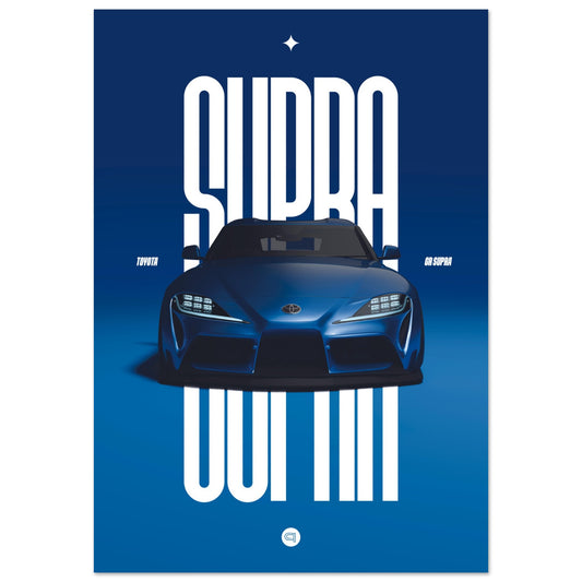 Car Poster - Toyota GR Supra Bumper - Blue