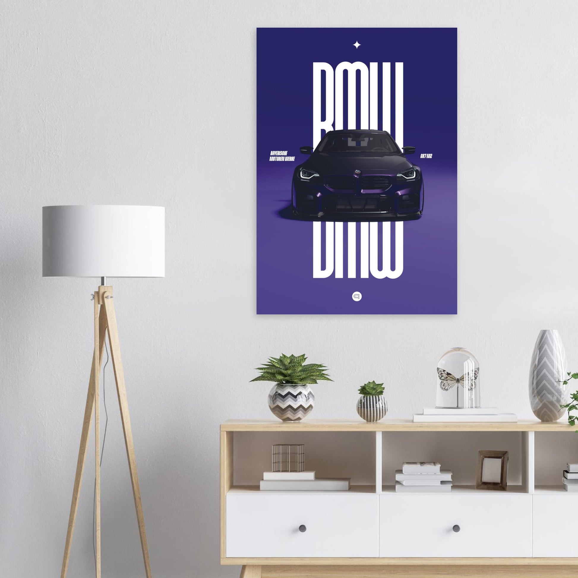 Car Poster - BMW G87 M2 - Purple